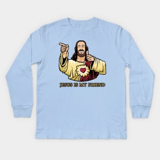 Buddy Christ Kids Long Sleeve T-Shirt